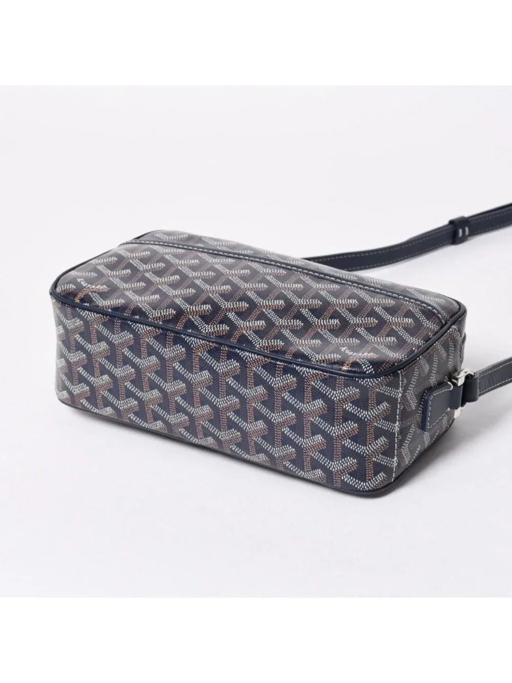 Goyard Cup Vert PM Shoulder Bag Navy Silver